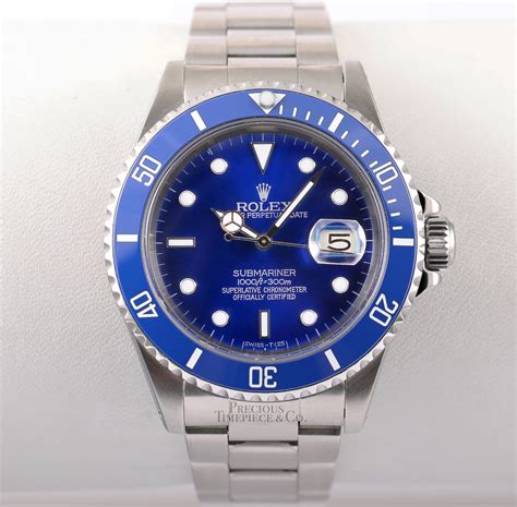 rolex submariner staal blauw|rolex submariner dates.